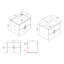 Meuble-lavabo mural 24 po avec lavabo flottant avec lavabo en céramique Leonia-583911680