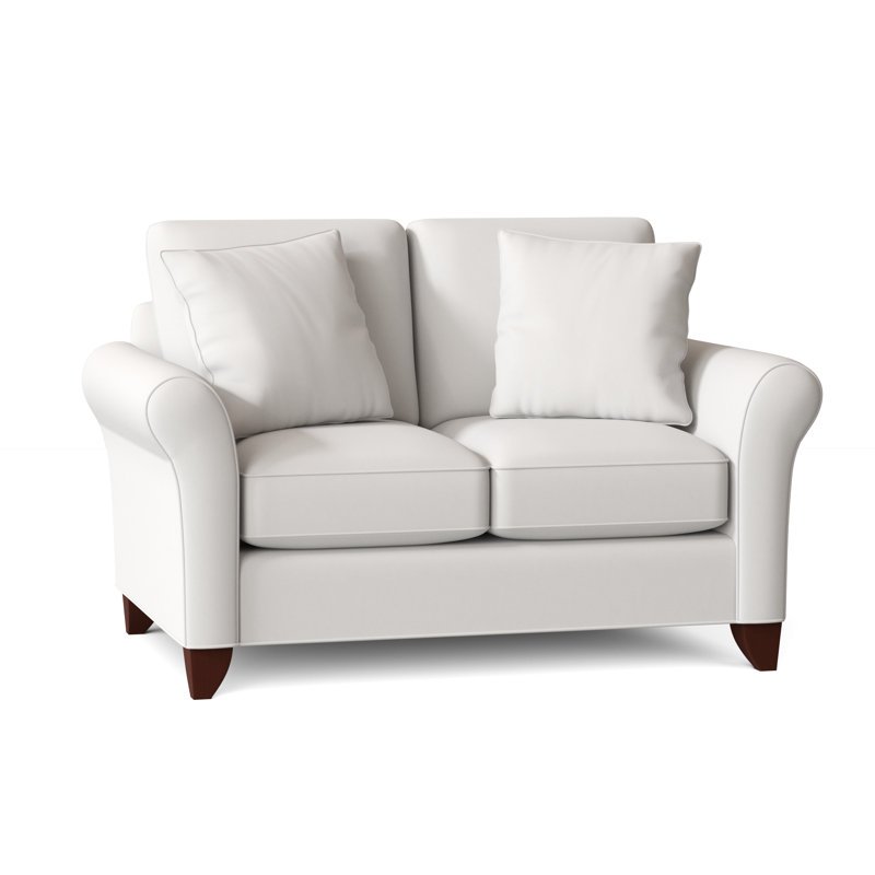 Almada Loveseat, Peyton 31 White Performance Twill, Manhattan, No
