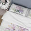 Ensemble de housse de couette en microfibre / polyester mauve et vert Lily Symphony I-210561304