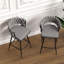 Ensemble de tabourets de bar 28 po en lin tissé avec tabourets de bar 28 po