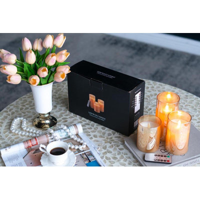 Real Flame-Effect LED Wax Candles with Remote Timer