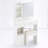 29.2" Small Size Left Drawer Desktop Vanity Table + Cushioned Stool, Extra Large Right Sliding Mirror, Multi Layer High Capacity Storage, Practical Fashionable Dresser, Suitable For Small Space-1786633805