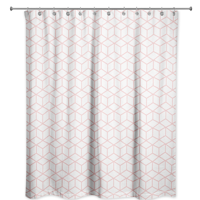 Rideau de douche simple Bakstran, Rose