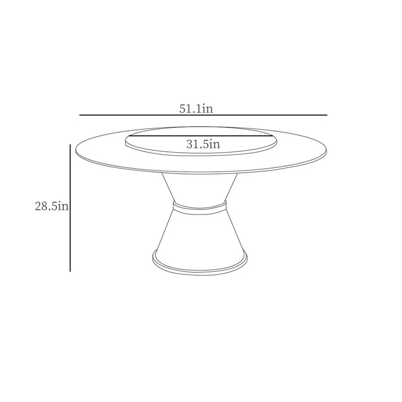 Quess, 28.5"H x 51.1"L x 51.1"W