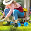 Rolling Seat 50*49*32 cm Polypropylene 1 Piece Garden Stool Cart Blue Rolling Garden Seat