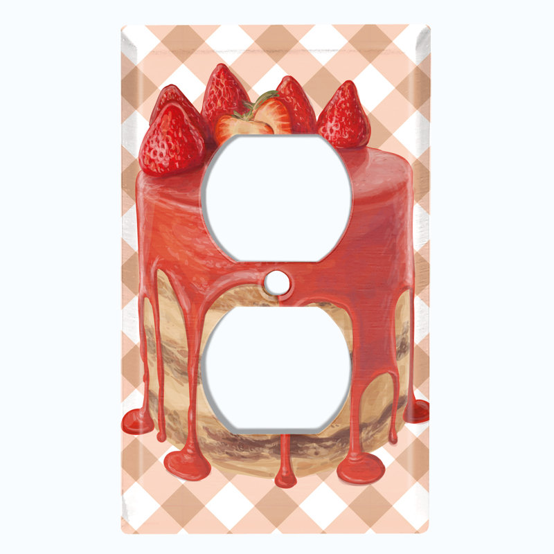 Patterned 1 - Gang Duplex Outlet Standard Wall Plate