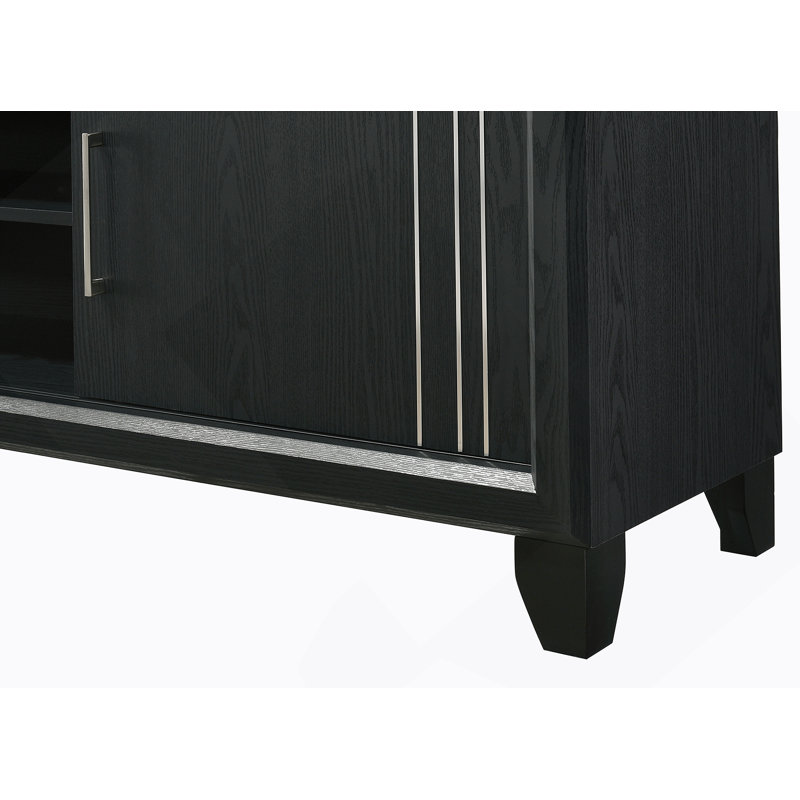 Meuble télé 1 pièce Contemporary, Gris anthracite