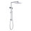 Le système de douche à pluie Fennocasa Polaris Lux comprend un pommeau de douche à pluie carré de 10 po et une douche à main combinée (chrome de 2,5 gallons par minute)