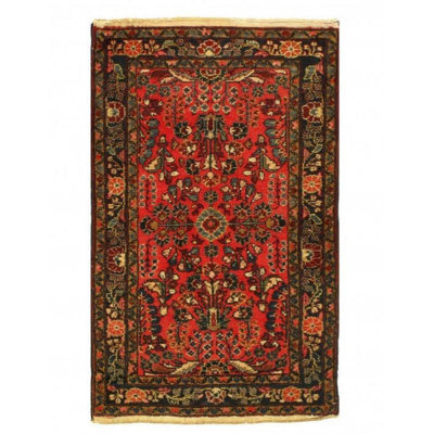 Mikihisa Oriental Area Rug in Red