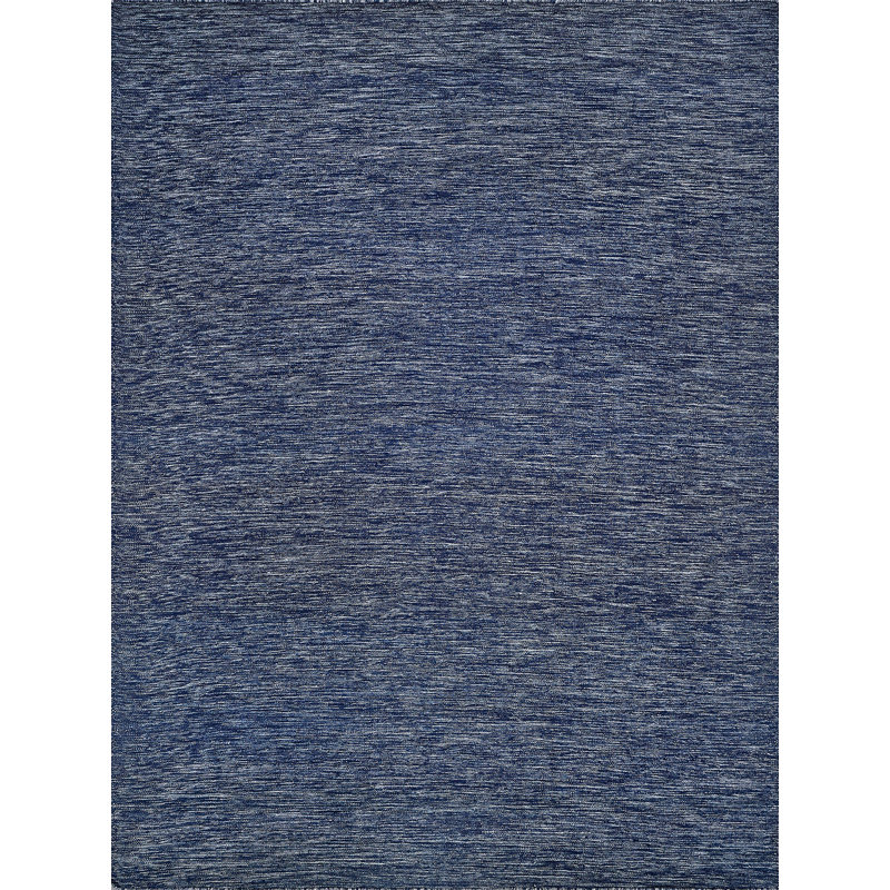 Chelsea Handmade Flatweave Wood Area Rug in Navy, Rectangle 10' x 14', Navy