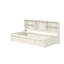 Cadre de lit simple avec tablettes latérales, deux tiroirs et port USB intégré pour une couleur blanc crème-1096840944