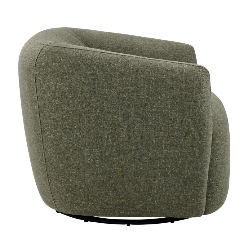 Jeremiah Barrel Swivel Upholstered Chair, Nathan Hemp Tweed