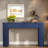 Modern Console Table With Oval Top, 2 Drawers And Fluted Design-843231694