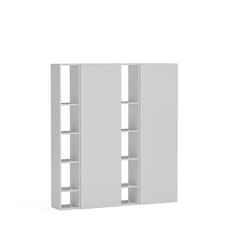 Helsinki 182cm H x 166cm W Bookcase, White