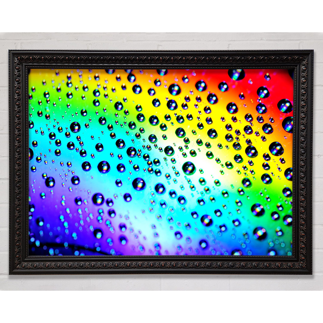 Gerahmtes Wandbild Rainbow Raindrops