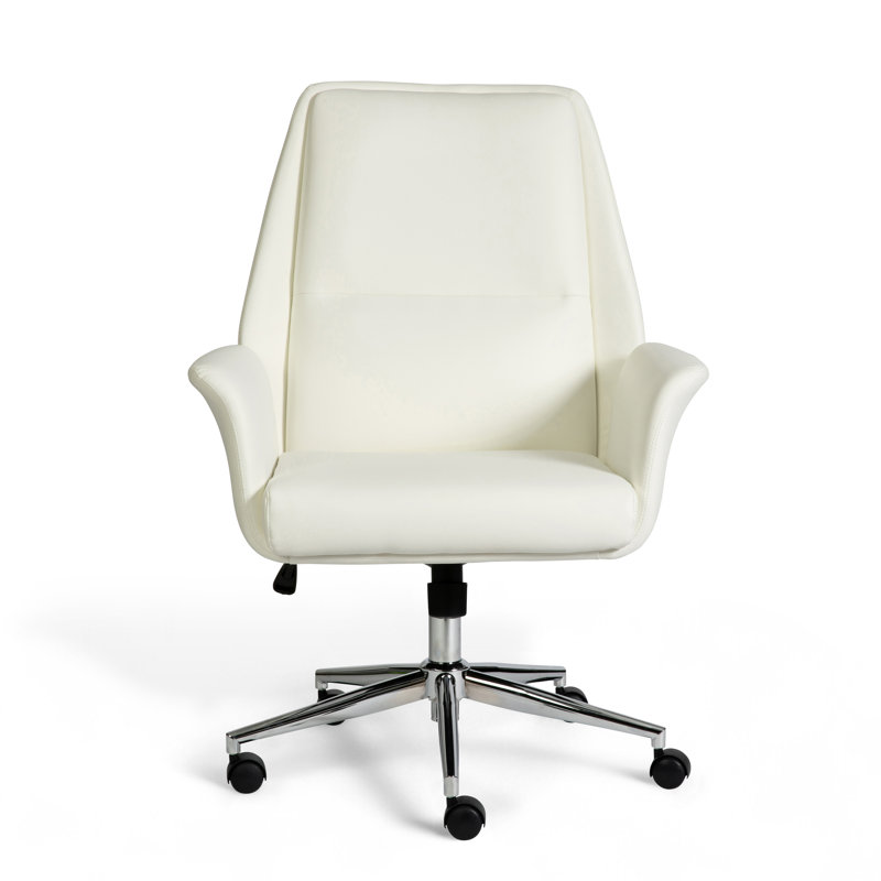 Fauteuil de bureau pivotant avec accoudoirs évasés Martha Stewart Maxine