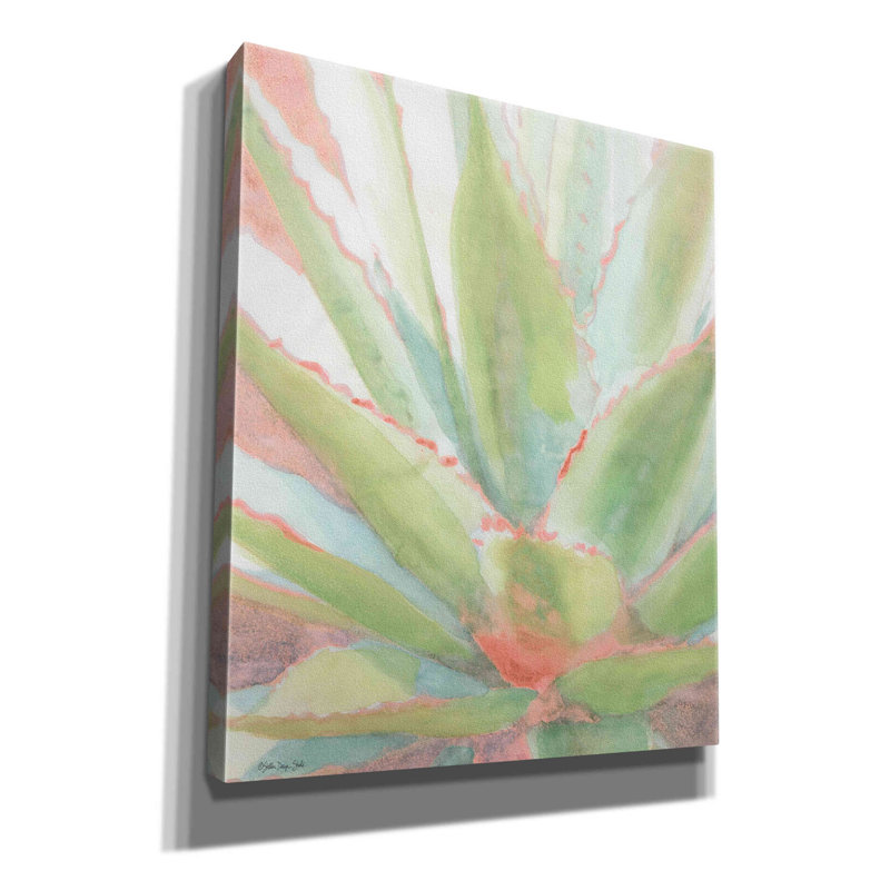 «Succulent Bloom 1» par Stellar Design Studio, estampe numérique sur toile, H 24 po x l 20 po x P 0,75 po