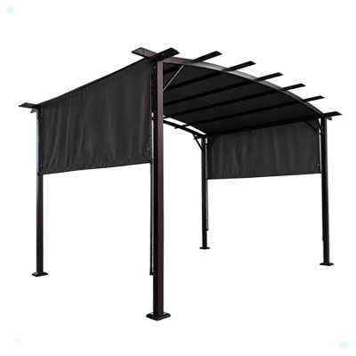 Gudula Outdoor Pergola Patio Gazebo,Retractable Shade Canopy