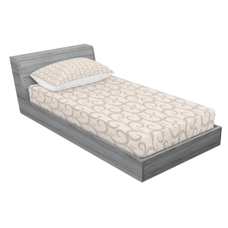 Microfiber Damask Sheet Set, Twin Sheet Set with Fitted Sheet