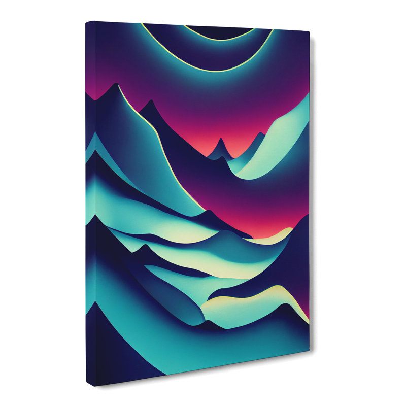 Glacier Neon - Wrapped Canvas, 76cm H x 50cm W x 3cm D