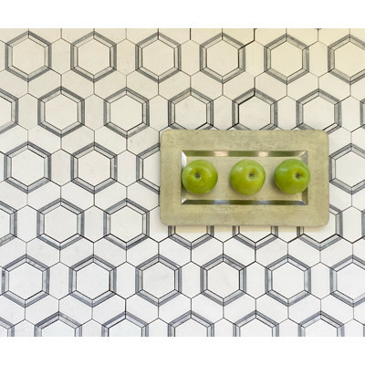 10.5" x 12" Marble Mosaic Wall & Floor Tile