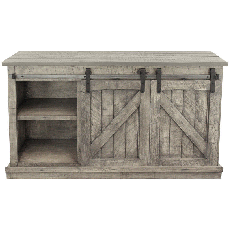 Malloy Media Console, Rustic Barnwood