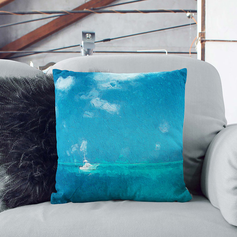 Square Cushion, 55cm H x 55cm W x 20cm D, Black
