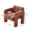 Charmant fauteuil d'appoint rembourré Boucle avec sièges confortables, conception unique et entretien facile pour votre espace de vie-1623562582