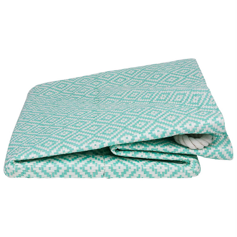 Panier en tissu Angeleta Geo Diamond, H 12 po x l 12 po x P 17 po, Aigue-marine