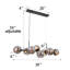 Luminaire suspendu en verre 8 lumières