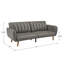 Canapé-lit capitonné en microfibre Fosnavag-1262084833