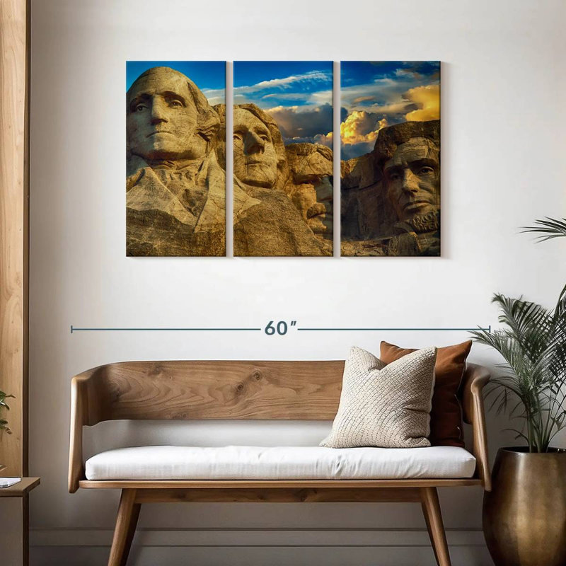 Lilie Iconic Mount Rushmore Monument, 28" H x 45" W