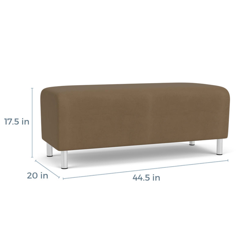 Banc de réception Ravenna, Acier brossé, Patriot Plus taupe