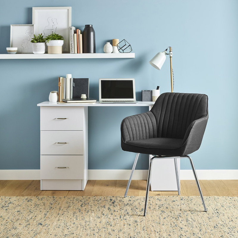 Latitude Run Dotir Office Chair, Black, Chrome
