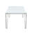 Arkadius Rectangular Glass Top with Stainless Steel Base Dining Table