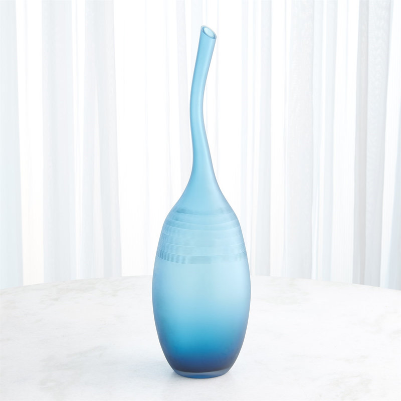 Curvature Bottle, 24.25" H x 7" W x 7" D, Blue