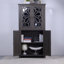 Buffet présentoir avec 4 portes en miroir en acrylique, armoire de rangement à tablettes réglables pour la cuisine, le salon, l'armoire de chambre à coucher, panneau de fibres à densité moyenne