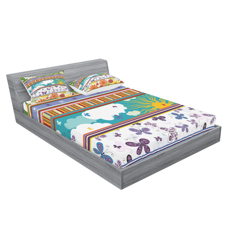 Ensemble de draps Daisy, Ensemble de draps pour lit double avec un drap-hou