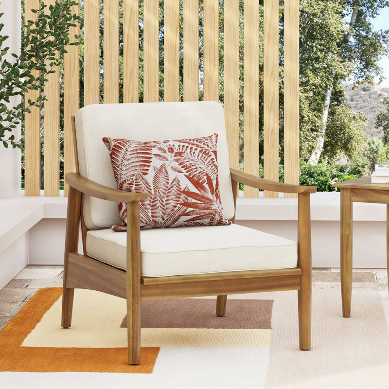 Fauteuil d'extérieur en bois d'acacia