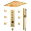  Système de douche thermostatique à DEL Mood Lighting, robinet de douche à pluie de plafond 16 "avec valve en laiton-82331431