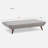 Modern Tufted Convertible Futon Sofa Bed — Grey Upholstered Sleeper Couch With Adjustable Backrest & Wood Legs