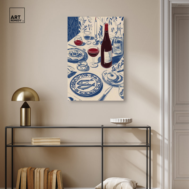 «Dinner I», reproduction d'art sur toile par Art Remedy, galerie tendue, 20 x 30, 30"H x 20"W, Toile non encadrée