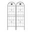 Paquet de 2 treillis de jardin en métal 71 po x 19,7 po antirouille pour plantes grimpantes