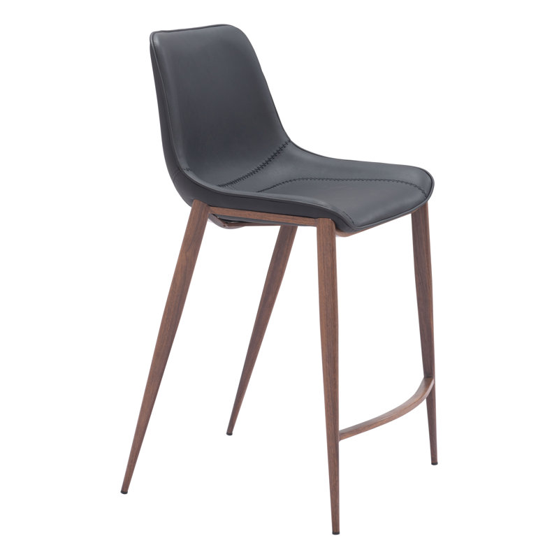 Tabouret de bar Hostetter (ensemble de 2), Noir, noir, noir, noir, Tabouret de comptoir (siège d'une hauteur de 25,8