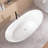 69'' W x 33'' D Freestanding Acrylic Bathtub Double Slipper Glossy White Soaking Tub with Pop-up Center Drain & Overflow