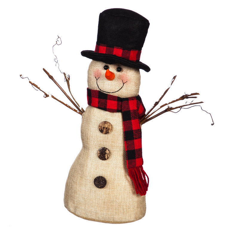 Décoration de table en tissu bonhomme de neige