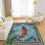 Tapis lavables tigre bleu, tapis de salon, grande chambre à coucher rétro douce-370977321