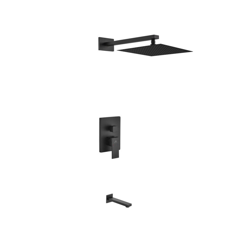 Aqua Piazza Complete Shower System with Rough in-Valve, 12