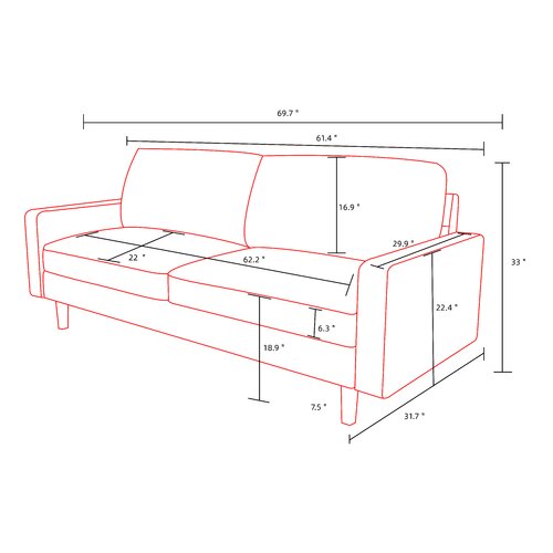 Everly Quinn Hatzman 2 - Piece Living Room Set & Reviews | Wayfair