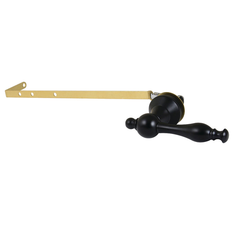 Levier de réservoir de toilette universel à fixation avant ou latérale Kingston Brass KTNLD Kingston, Noir mat
